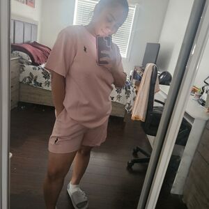 Ralph Lauren Pink Short Sleeve Tee and Shorts Set